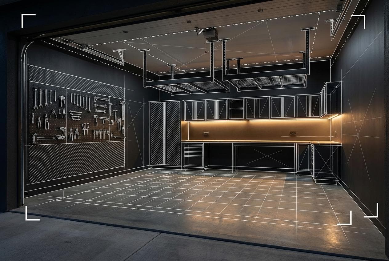 Workshop garage transformation render