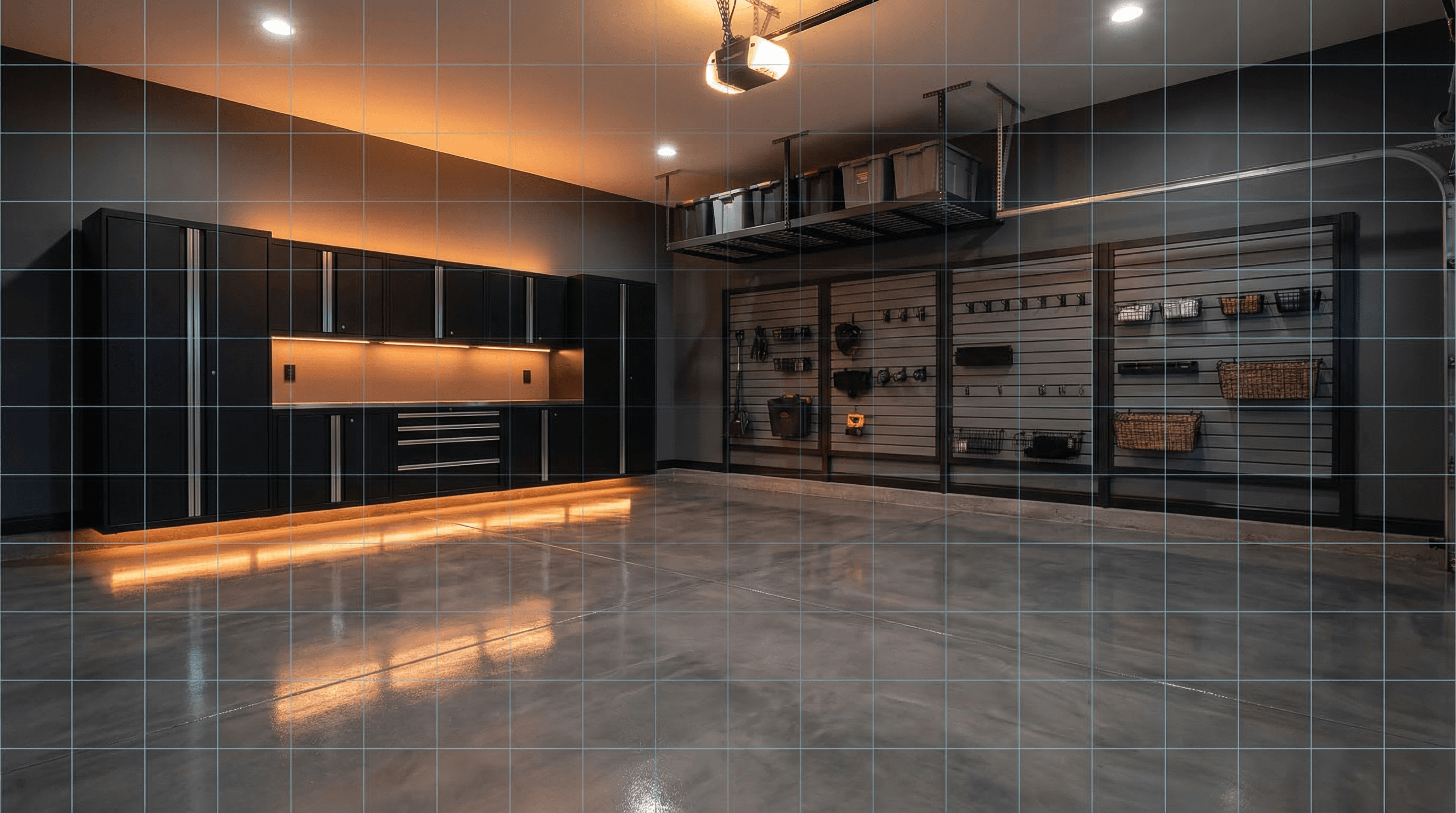 Organised garage after transformation