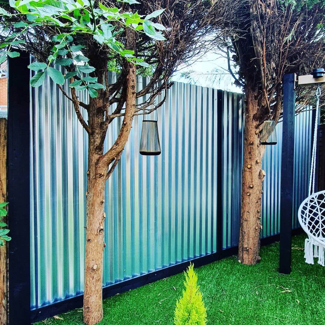 Corrugated Metal Fence Corrugated Metal Fence