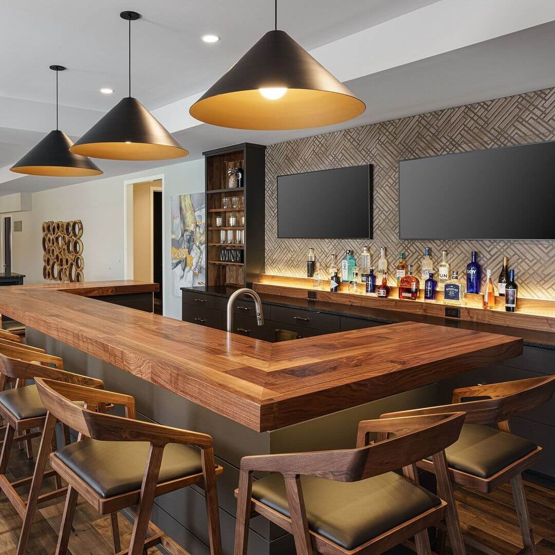 Maple Wood Basement Bar Maple Wood Basement Bar