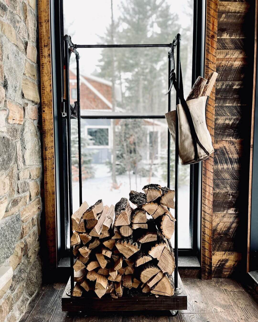 Rolling Firewood Rack