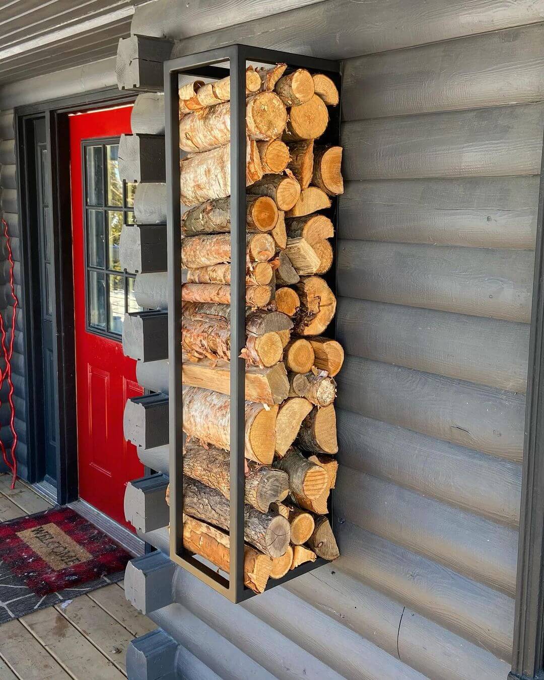 Wall Mounted Firewood Rack