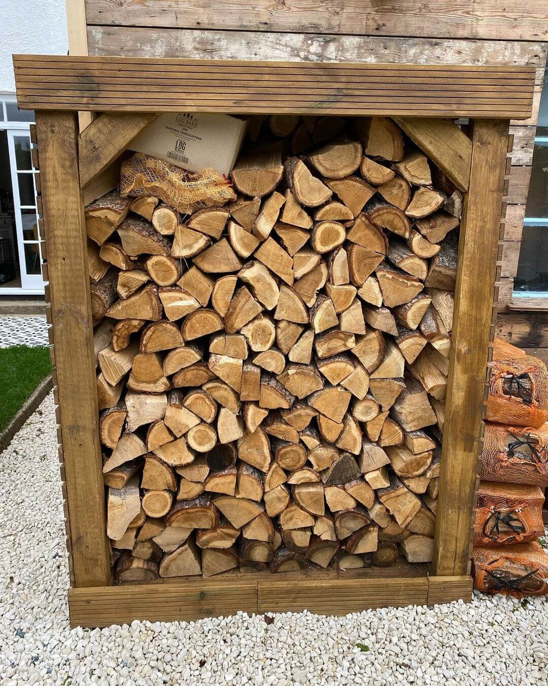 Rustic Outdoor Firewood Rack
