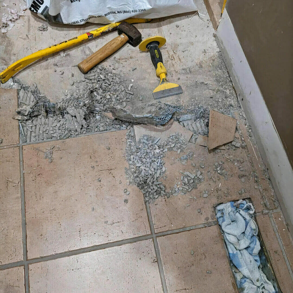 Thick Floor Tile Removal