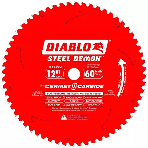 Diablo D1260Cf 12-Inch Ferrous Metal Saw Blade