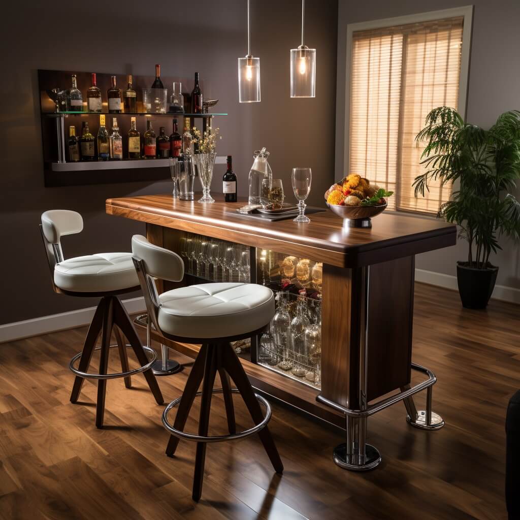 Bar Table With Built-In Storage